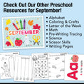 Load image into Gallery viewer, Preschool September Directed Drawing Worksheets