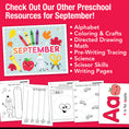 Load image into Gallery viewer, Printable Preschool September Letter of the Week (A-D)