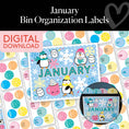 Load image into Gallery viewer, Printable January Bin Organization Labels