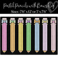 Load image into Gallery viewer, Pastel Pencils with Bows Classroom Rug by Schoolgirl Style