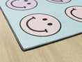 Load image into Gallery viewer, Pastel Rainbow Smileys Sit Spot Rug Seating Classroom Rug by Schoolgirl Stye