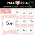 Load image into Gallery viewer, Boho Pastel Printable Alphabet Cards with Cursive | Pastel Pages