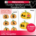 Load image into Gallery viewer, Printable Preschool October Alphabet Center Activities