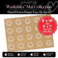 Load image into Gallery viewer, Happy Face Sit Spot on Kraft Background Classroom Mat by Schoolgirl Style
