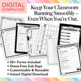Load image into Gallery viewer, Printable Pastel Editable Substitute Teacher Bin and Forms