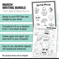 Load image into Gallery viewer, Printable First Grade March Writing Bundle
