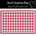 Load image into Gallery viewer, Red Gingham Classroom Rug by Schoolgirl Style