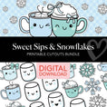 Load image into Gallery viewer, Printable Winter Cutouts Bundle | Sweet Sips and Snowflakes