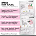 Load image into Gallery viewer, Printable Kindergarten March Daily Reading