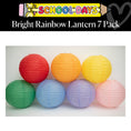 Load image into Gallery viewer, Bright Rainbow Lantern 7 Pack | School Days