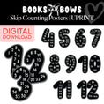 Load image into Gallery viewer, Printable Black and White Skip Counting Posters | Books and Bows
