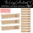 Load image into Gallery viewer, The Cozy Collection Editable Cart Labels 10 drawer UPRINT