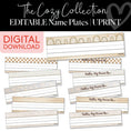 Load image into Gallery viewer, The Cozy Collection Editable Name Plates UPRINT