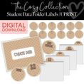 Load image into Gallery viewer, The Cozy Collection Printable student data folder labels
