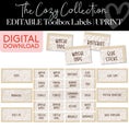 Load image into Gallery viewer, The Cozy Collection Editable Toolbox Labels
