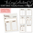 Load image into Gallery viewer, The Cozy Collection Editable Teacher Forms printable