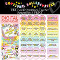 Load image into Gallery viewer, Printable Bright Editable Organized Teacher System Bin | Emotional Rollercoaster