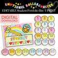 Load image into Gallery viewer, Printable Bright Editable Student Portfolios | Emotional Rollercoaster