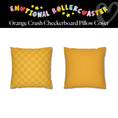 Load image into Gallery viewer, Orange Crush Checkerboard Classroom Pillow Cover | Emotional Rollercoaster