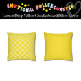 Load image into Gallery viewer, Lemon Drop Yellow Checkerboard Classroom Pillow Cover | Emotional Rollercoaster