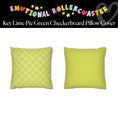 Load image into Gallery viewer, Key Lime Pie Green Checkerboard Classroom Pillow Cover | Emotional Rollercoaster