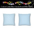 Load image into Gallery viewer, Cotton Candy Blue Checkerboard Classroom Pillow Cover | Emotional Rollercoaster