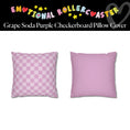 Load image into Gallery viewer, Grape Soda Purple Checkerboard Classroom Pillow Cover | Emotional Rollercoaster