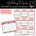 Load image into Gallery viewer, Classroom Newsletters and Calendar Sheet | Holiday Fa La La | Christmas | Printable Classroom Decor | Schoolgirl Style
