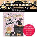 Load image into Gallery viewer, A BOO-tiful Place To Learn Halloween Seasonal Wall Tapestry | A Year In Pastel
