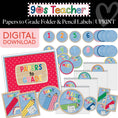 Load image into Gallery viewer, Printable Retro Papers to Grade & Pencil Labels | 90s Teacher