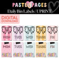 Load image into Gallery viewer, Printable Boho Pastel Daily Bin Labels | Pastel Pages