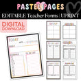 Load image into Gallery viewer, Printable Boho Pastel Editable Teacher Forms | Pastel Pages