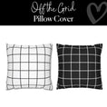 Load image into Gallery viewer, Off The Grid Pillow Cover | Black and White