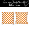 Load image into Gallery viewer, Orange Checkerboard Pillow Cover