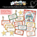 Load image into Gallery viewer, Printable Vintage Editable Classroom Jobs Bulletin Board Set | Storybook Circus