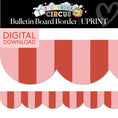 Load image into Gallery viewer, Printable Vintage Showtime Stripes Border | Storybook Circus