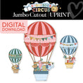 Load image into Gallery viewer, Printable Vintage Jumbo Hot Air Balloon Cutout | Storybook Circus