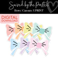 Load image into Gallery viewer, Printable Pastel Bow Bulletin Board Cutouts