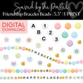 Load image into Gallery viewer, Saved By The Pastel Friendship Bracelet Beads Cutouts UPRINT