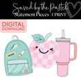 Load image into Gallery viewer, Apple, Backpack and Travel Cup | Statement Piece | Saved By The Pastel | Printable Classroom Decor | Schoolgirl Style