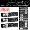 Load image into Gallery viewer, School Spirit Editable Cart Labels 10 drawer UPRINT
