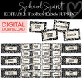 Load image into Gallery viewer, School Spirit Editable Toolbox Labels UPRINT