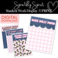 Load image into Gallery viewer, Student Work Displays | Sparkly Spur | Printable Classroom Decor | Schoolgirl Style