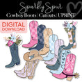 Load image into Gallery viewer, Printable Cowboy Boots Bulletin Board Cutouts
