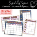 Load image into Gallery viewer, Sparkly Spur Editable Lesson Plan Templates UPRINT