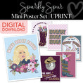 Load image into Gallery viewer, Sparkly Spur Mini Poster Set UPRINT