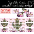 Load image into Gallery viewer, Sparkly Spur cactus editable and printable teacher toolbox labels