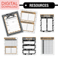Load image into Gallery viewer, Printable Black and White Teacher Planner | Simply Sweet