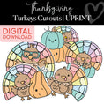 Load image into Gallery viewer, Thanksgiving turkey cutouts