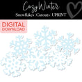 Load image into Gallery viewer, Snowflakes | Classroom Cut Outs | Cozy Winter | Winter | Printable Classroom Decor | Schoolgirl Style
